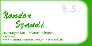 nandor szandi business card